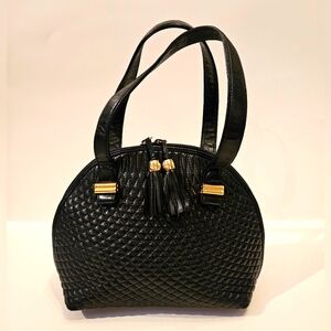 Bally Black Quilted Leather Hand Bag